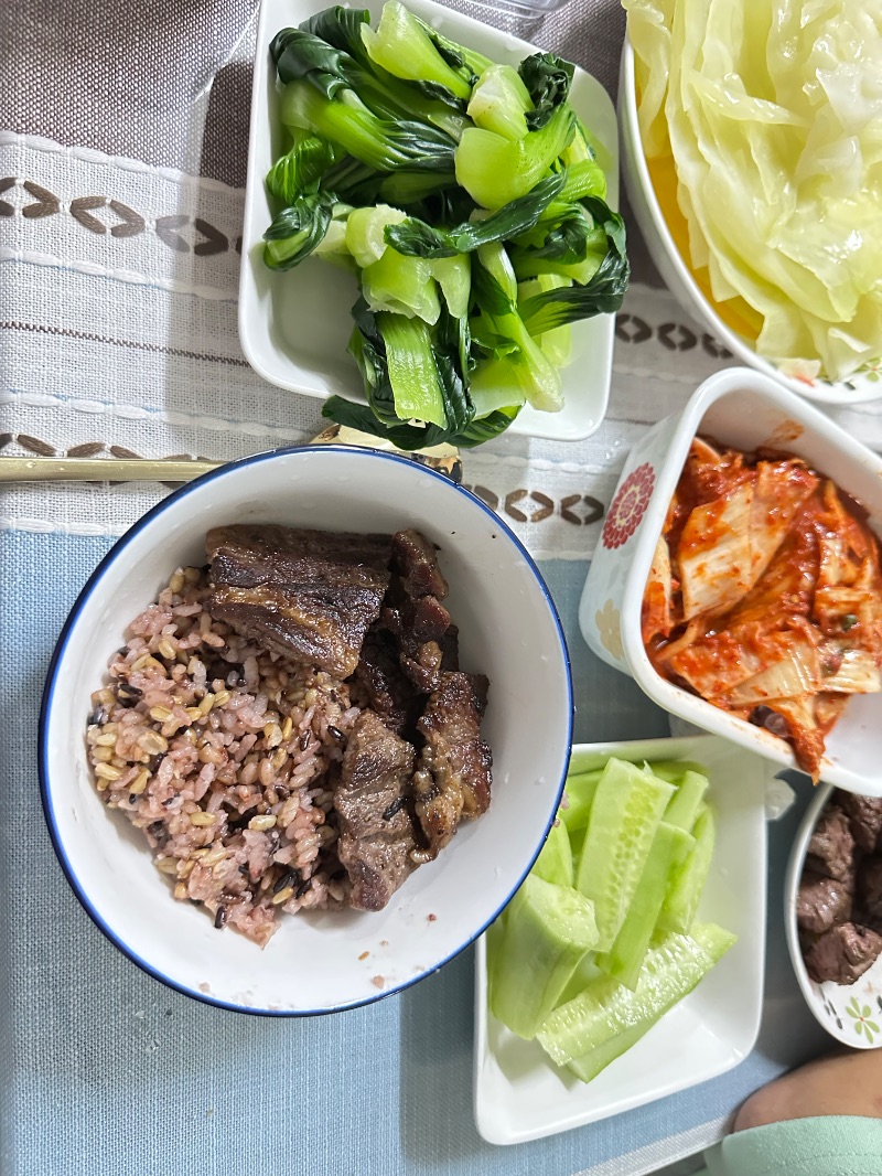 저녁 식단 사진