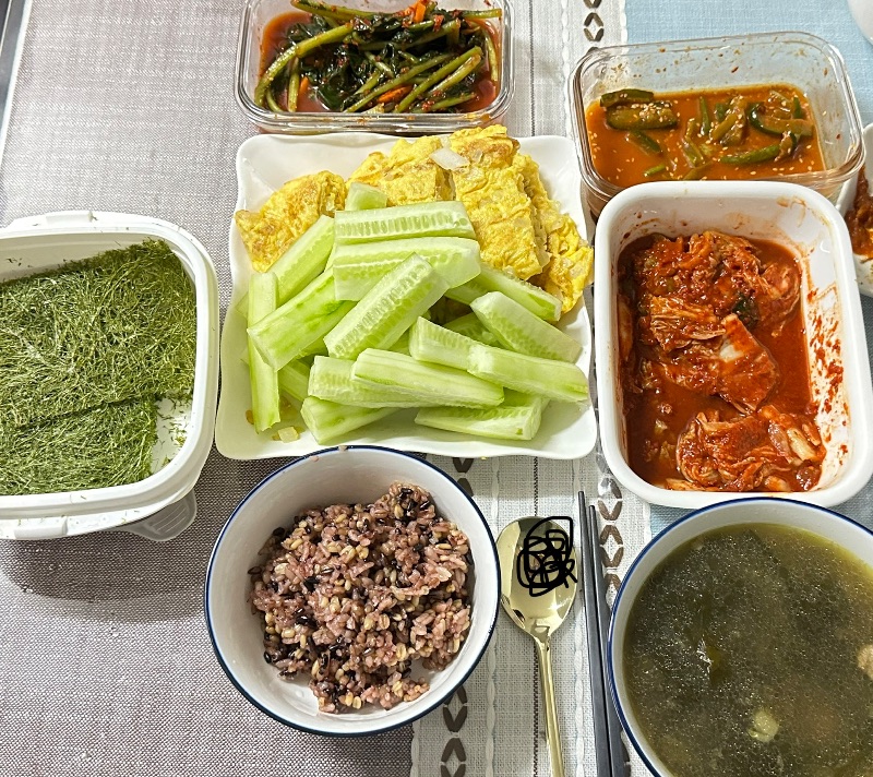 저녁 식단 사진