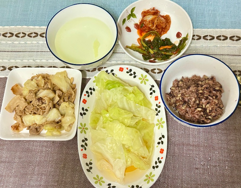 저녁 식단 사진