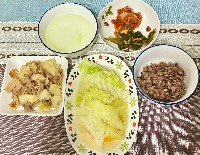 산모가 실제로 먹고 기록한 식판