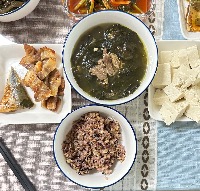 산모가 올린 식단 사진