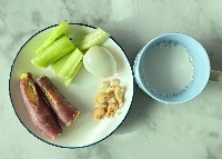 찐 고구마, 오이, 삶은 계란