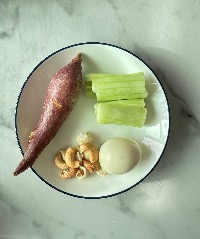 고구마, 오이, 삶은 달걀