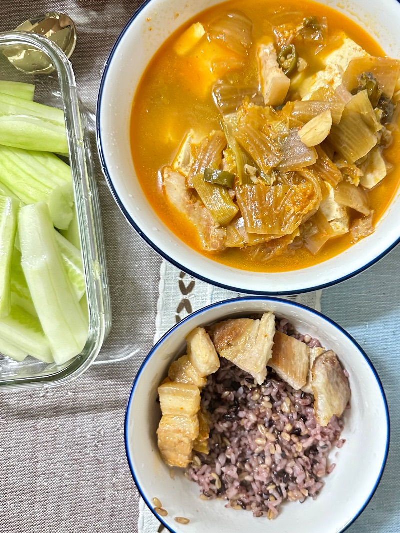 저녁 식단 사진