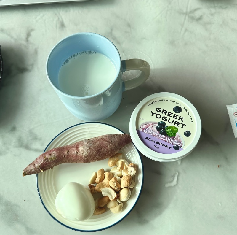아침 식단 사진