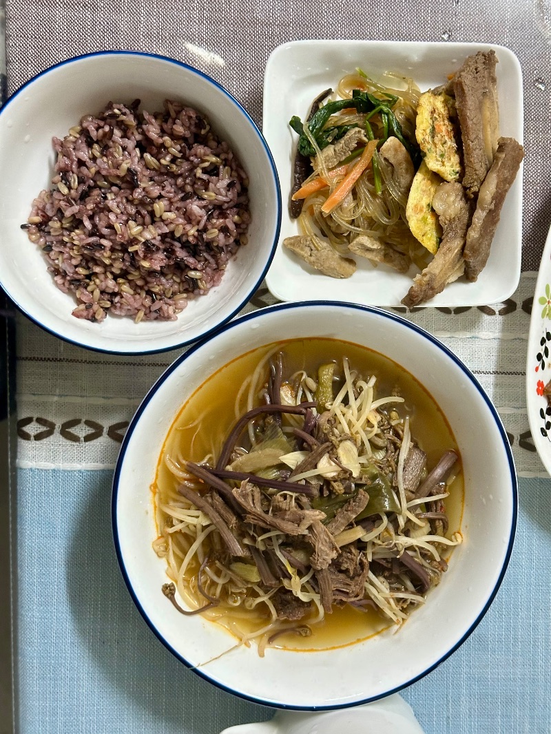 저녁 식단 사진