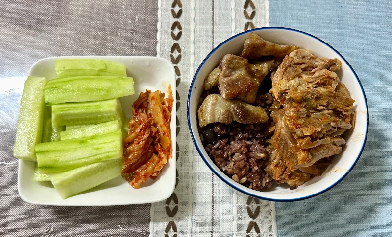 저녁 식단 사진