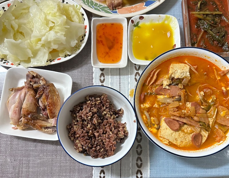 저녁 식단 사진
