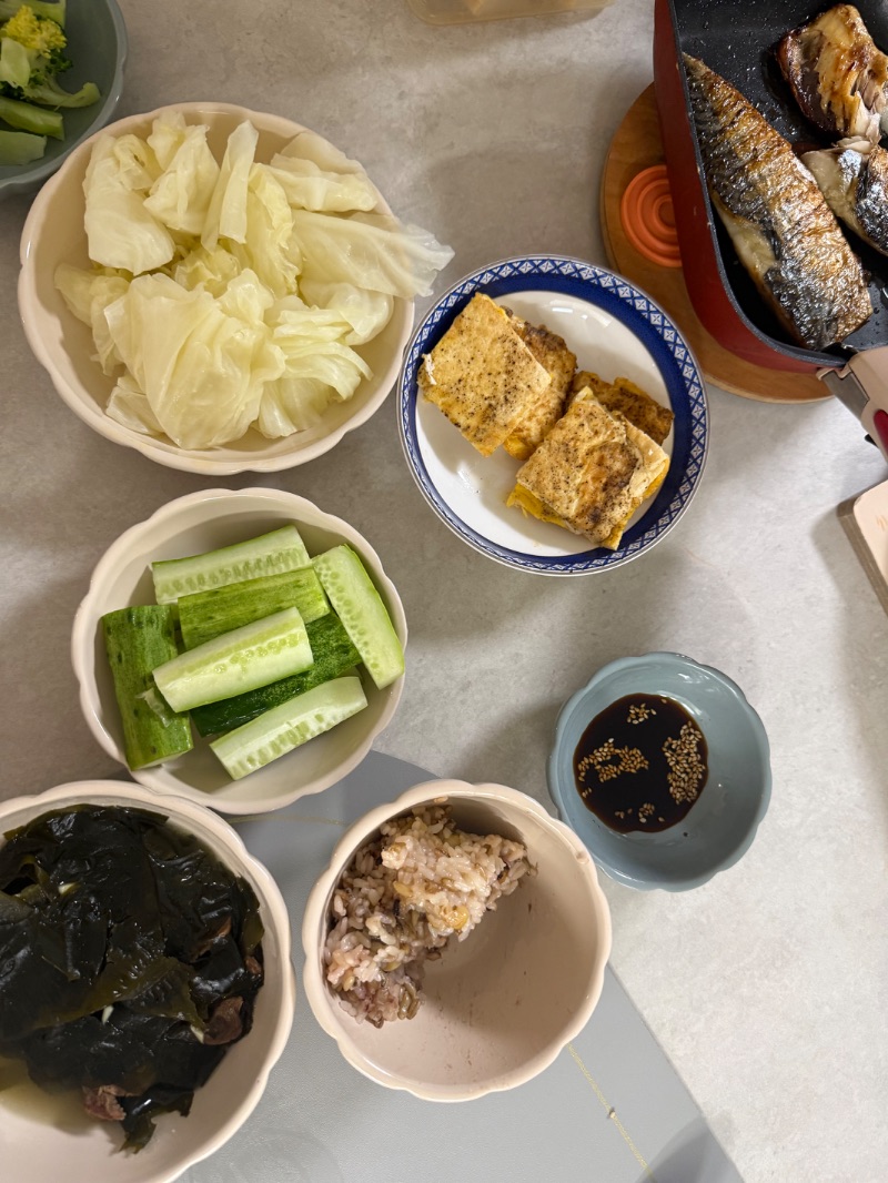 저녁 식단 사진
