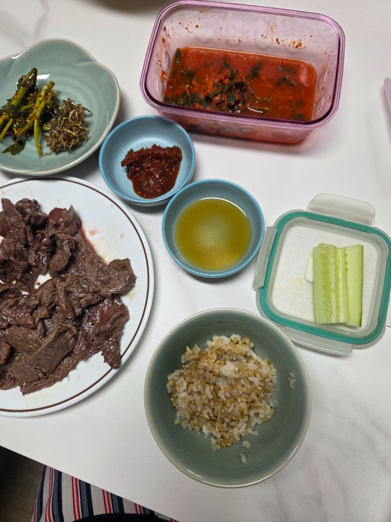 저녁 식단 사진