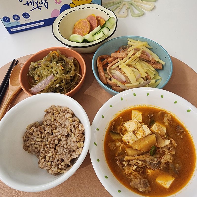 저녁 식단 사진