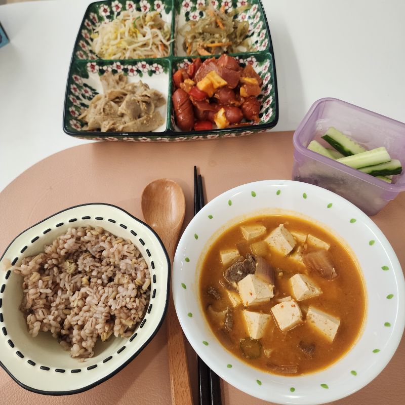저녁 식단 사진