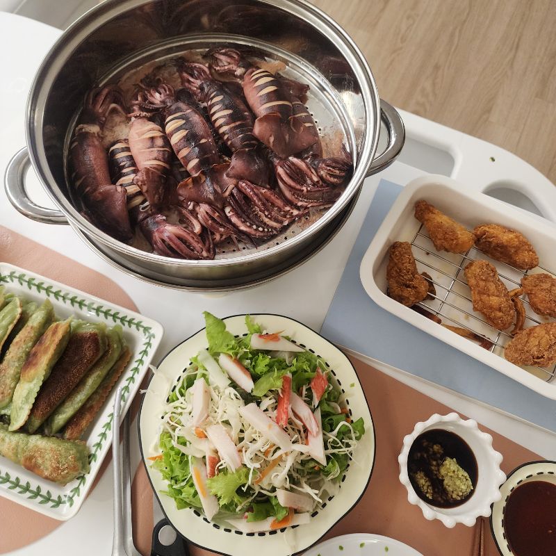 저녁 식단 사진