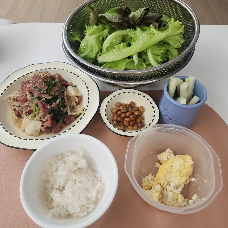 저녁 식단 사진