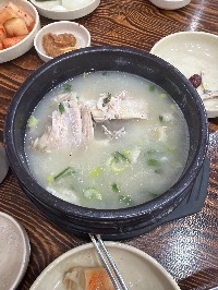 삼계탕, 깍두기, 배추김치