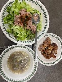 잡곡밥, 상추, 오이