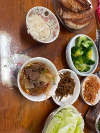 쌀밥, 고등어구이, 데친 브로콜리
