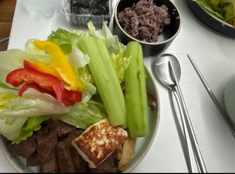 저녁 식단 사진