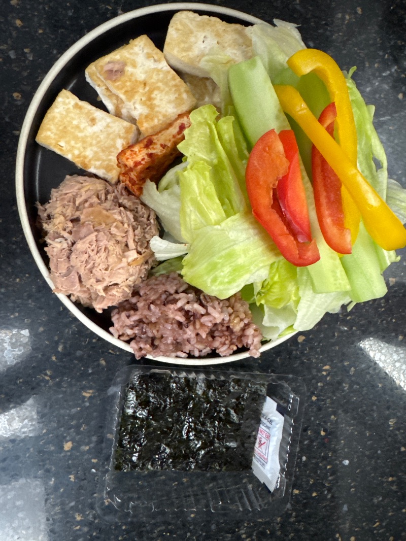 저녁 식단 사진