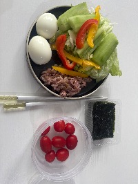삶은 달걀, 잡곡밥, 양상추
