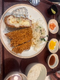 등심 돈까스, 치즈 돈까스, 흰쌀밥