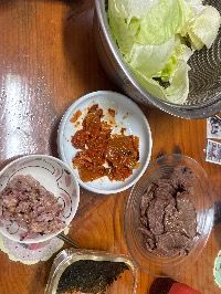 양상추, 잡곡밥, 김치볶음