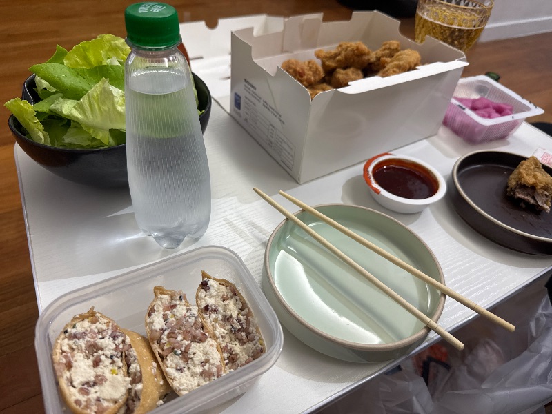 저녁 식단 사진