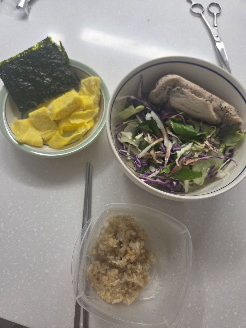 저녁 식단 사진