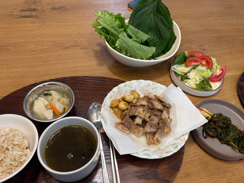 저녁 식단 사진