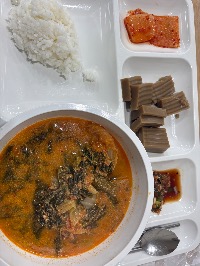 흰밥, 돈육뼈감자탕, 도토리묵