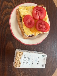 로만밀식빵, 스크램블 에그, 토마토