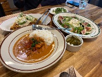 흰밥, 치킨버터카레, 볼러네제라구파스타