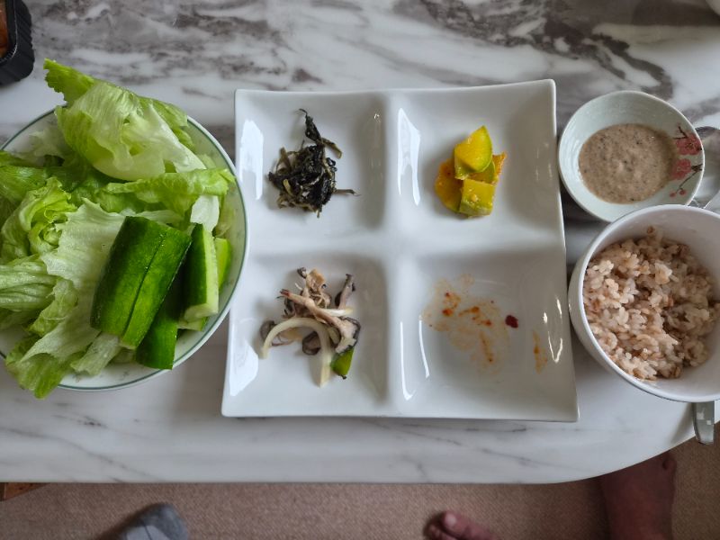 아침 식단 사진