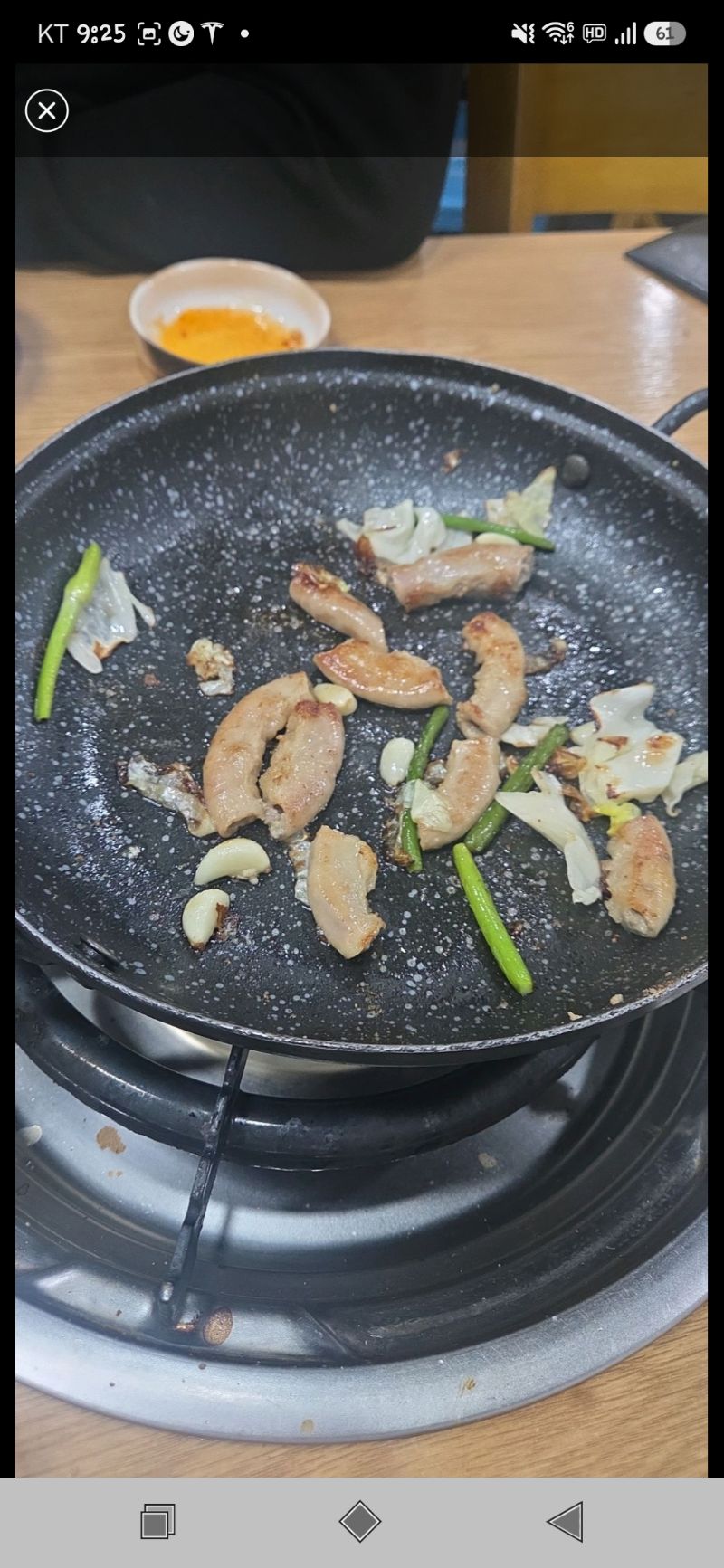 저녁 식단 사진