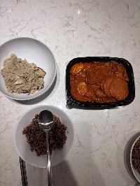 잡곡밥, 표고버섯 구이, 팽이버섯 구이
