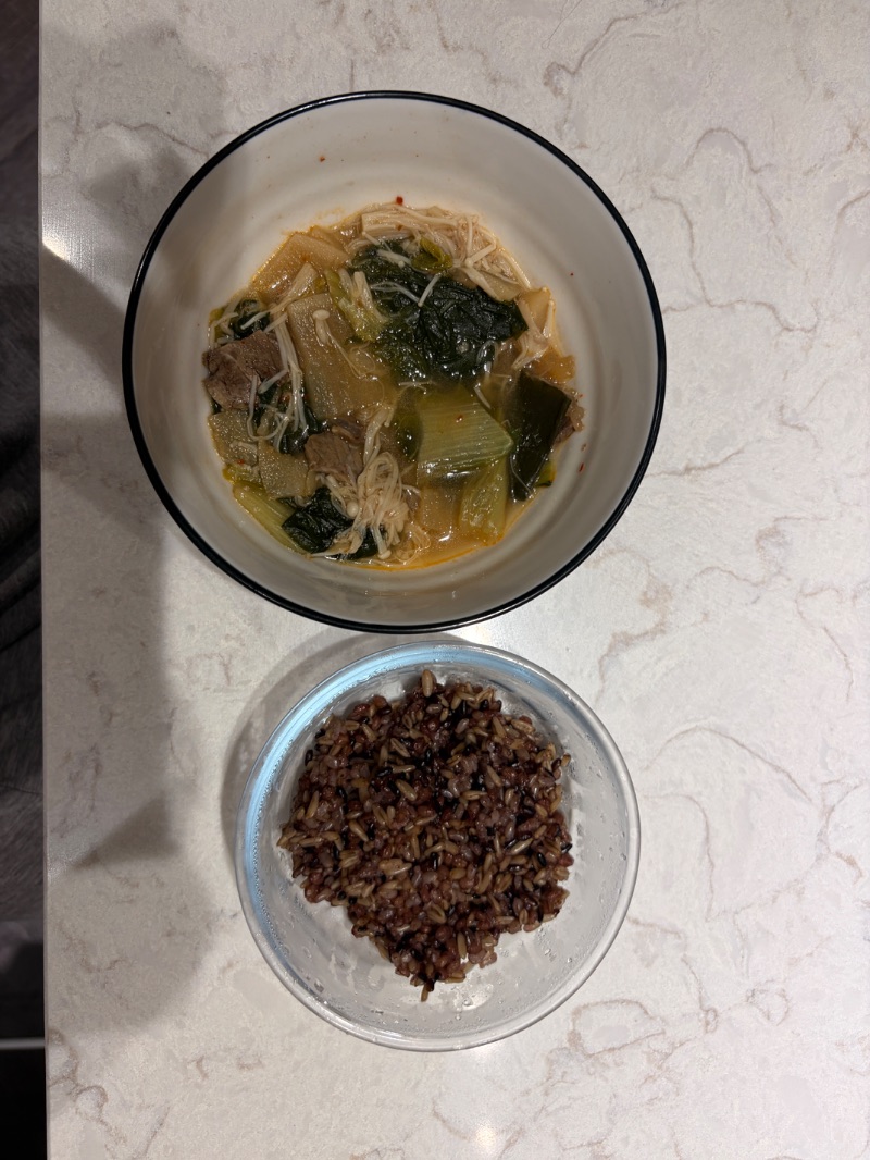 저녁 식단 사진