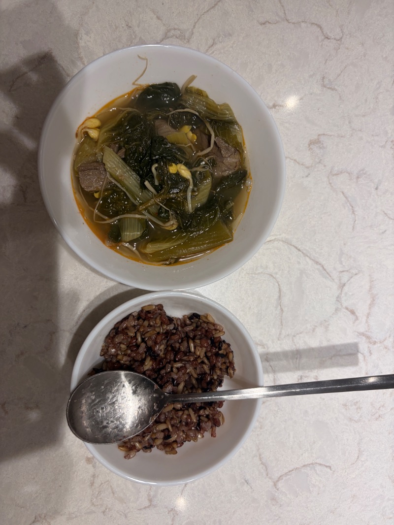 저녁 식단 사진
