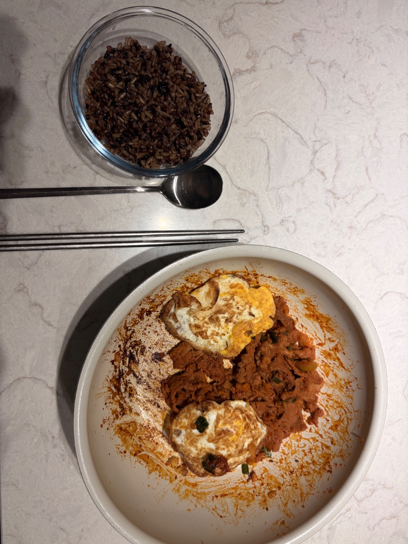 저녁 식단 사진