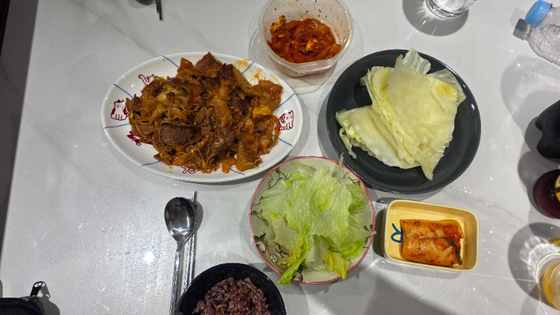 저녁 식단 사진