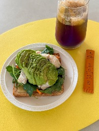 통밀식빵, 루꼴라, 당근라페