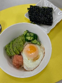 현미밥, 아보카도, 명란