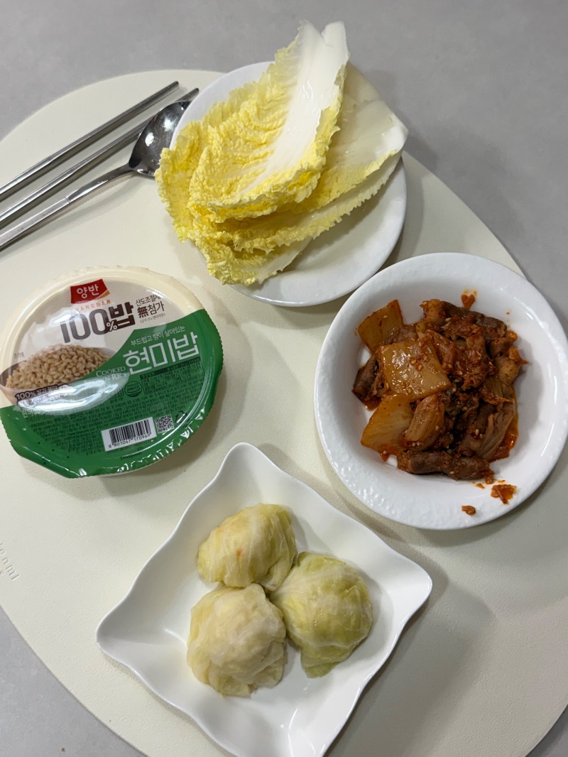 저녁 식단 사진