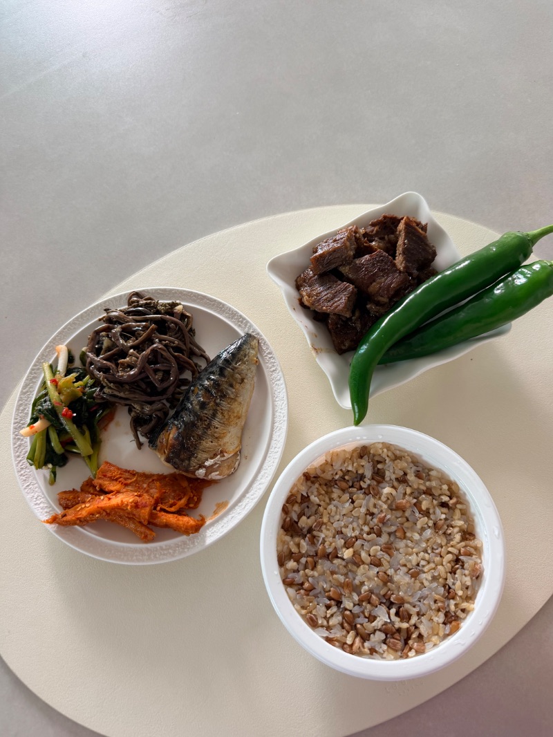 아침 식단 사진