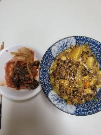 잡곡 카레밥, 김치