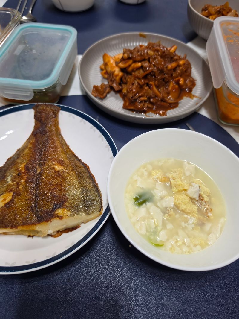 저녁 식단 사진