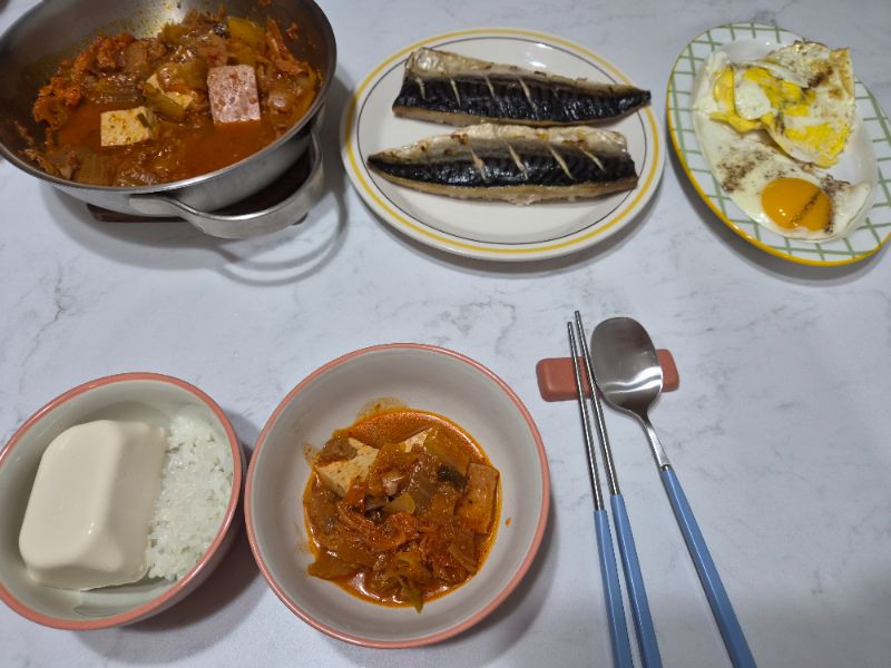 저녁 식단 사진