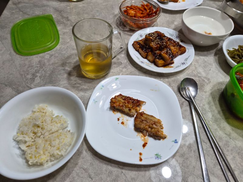 저녁 식단 사진