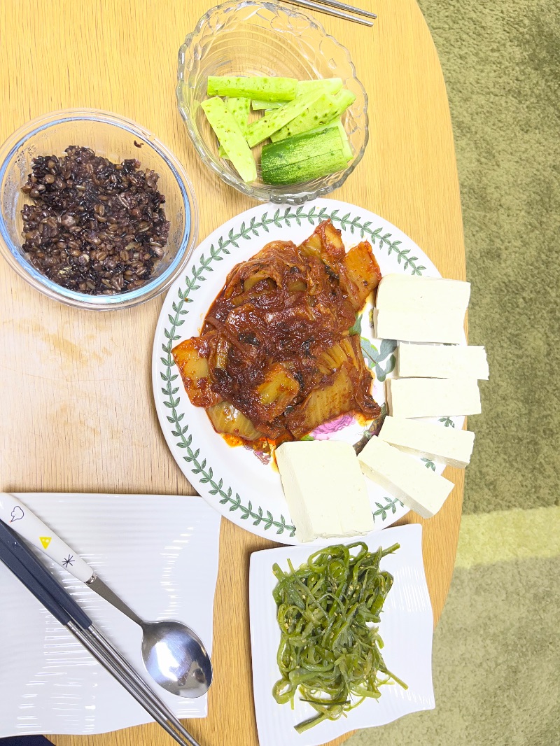 저녁 식단 사진