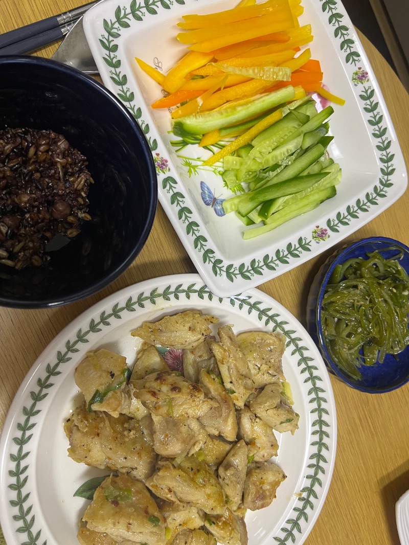 저녁 식단 사진