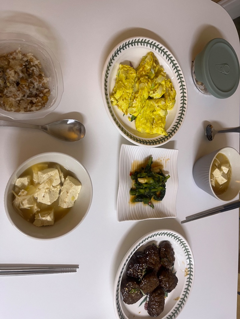 저녁 식단 사진